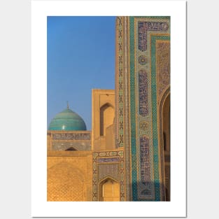 Uzbekistan. Bukhara. Mosque in the Morning Light. Details. Posters and Art